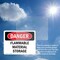 Signmission Flammable Material Storage Danger Sign, Vinyl Decal, 14in W x 10in L, 2PK OS-2PACK-DS-D-1014-L-2351 - alternate 6